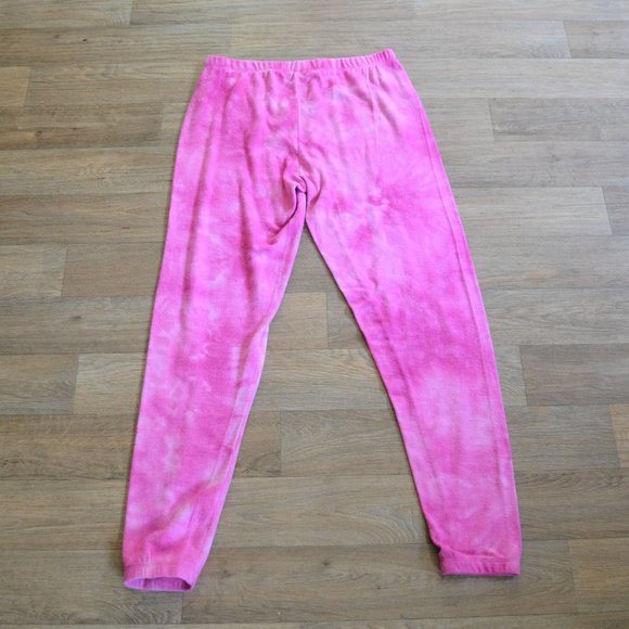 NWT Wildfox Love Potion Pink Tie Dye Brushed Plush Soft Joggers Size Small - Picture 5 of 6